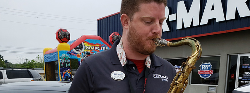 Colin Murphy Car-Mart of Tyler Texas Playing Saxophone