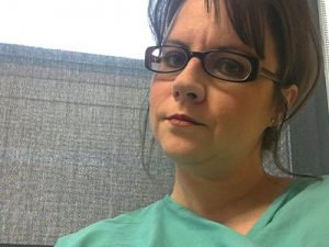 Kristina Carpenter during cancer treatment.