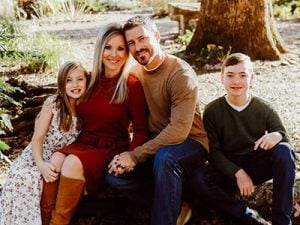 Nathan Cowell and his family (wife, son, and daughter)