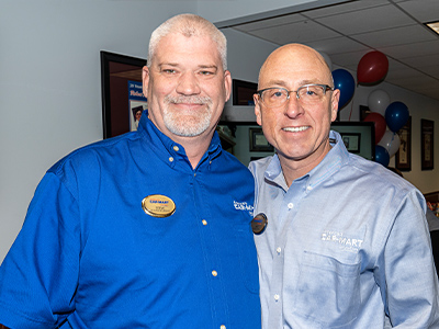 Steve Watson with Car-Mart CEO Jeff Williams.