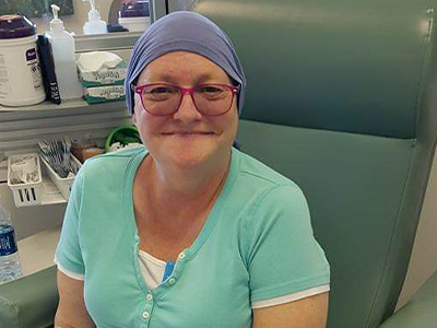 Mary during cancer treatment
