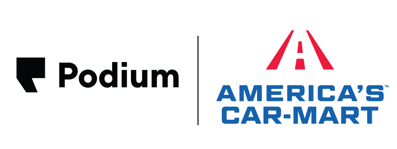 America's Car-Mart and Podium logos
