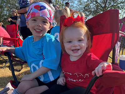 Sawyer with his sister, Kennedy