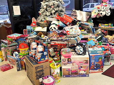 Toys collected at Car-Mart of Owasso