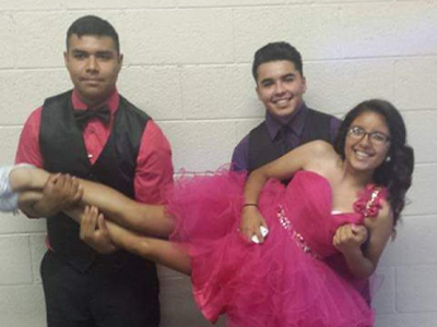 Zade's younger cousins just before they started the quinceaneras