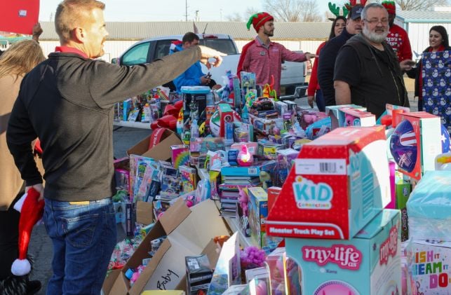 Loading Toys for the Holiday Toy Drive